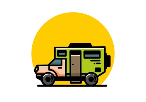 The big overland car illustration design vector
