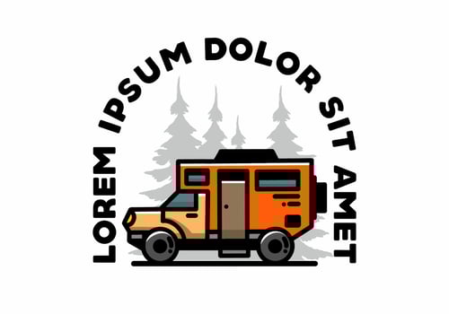 The big overland car illustration design vector