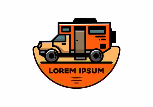 The big overland car illustration design vector