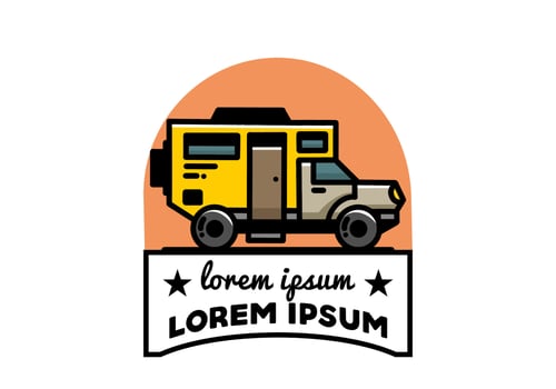 The big overland car illustration design vector