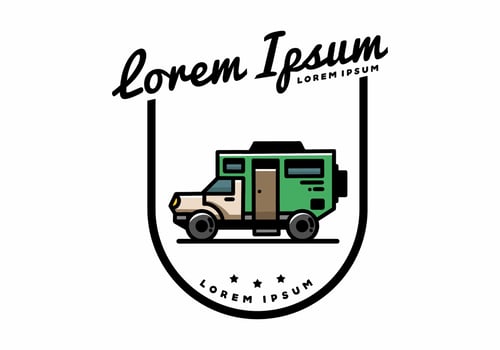 The big overland car illustration design vector
