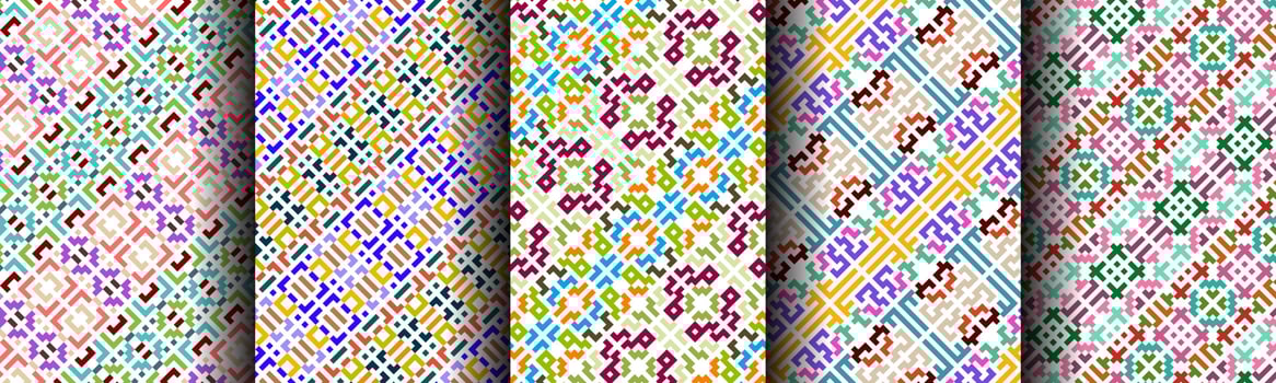 traditional modern abstract pattern ethnic bundle vector
