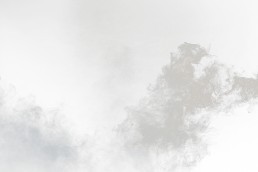 Dense Fluffy Puffs of White Smoke and Fog on transparent png Background, Abstract Smoke Clouds, Movement Blurred out of focus. Smoking blows from machine dry ice fly fluttering in Air, effect texture