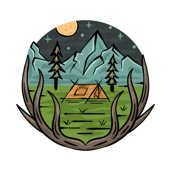 Night Camp Hand Drawing Illustration png