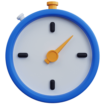 3d rendering blue stopwatch isolated png