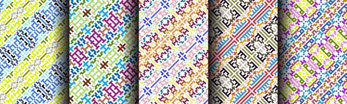 modern ethnic abstract background pattern bundle vector