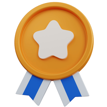 3d rendering yellow star medal isolated png