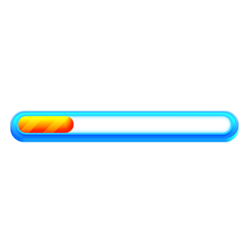 Loading bar one quarter game asset 2D icon transparent background png