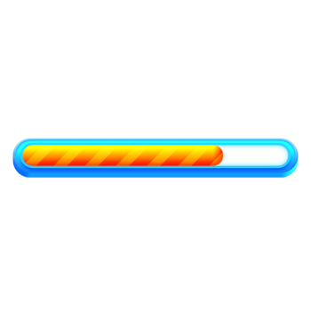 Loading bar three quarters game asset 2D icon transparent background png
