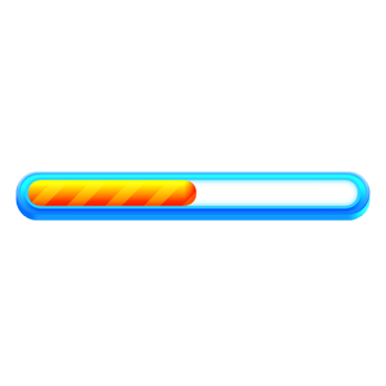 Loading bar two quarters game asset 2D icon transparent background png