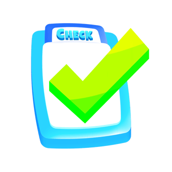 Paper check mark game asset 2D icon transparent background png