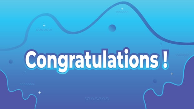 Congratulations banner and sign with colorful background design vector