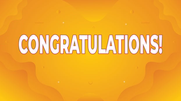 Congratulations banner and sign with colorful background design vector