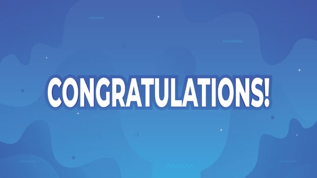 Congratulations banner and sign with colorful background design vector