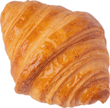 cutout croissant bread on transparent background. png
