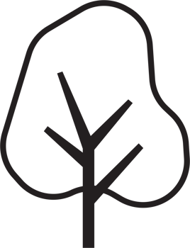 Simplicity tree flat design. png