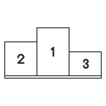Champion Podium Icon in outline style png