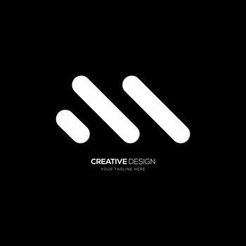 modern letter M creative monogram logo vector