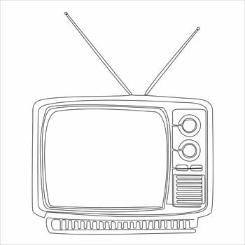 continuous line art vector