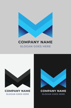 Letter m logo vector