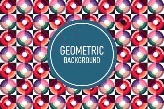 Flat geometric background vector