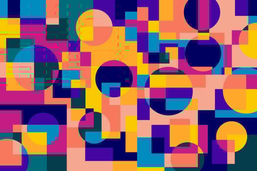 Flat geometric background vector