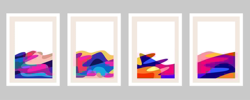 Abstract shape cover collection vector
