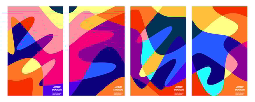 Abstract shape cover collection vector