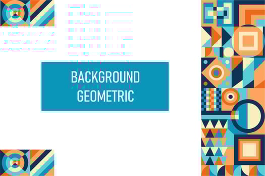Flat geometric background vector