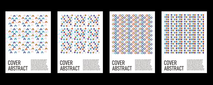 flat abstract cover collection vector