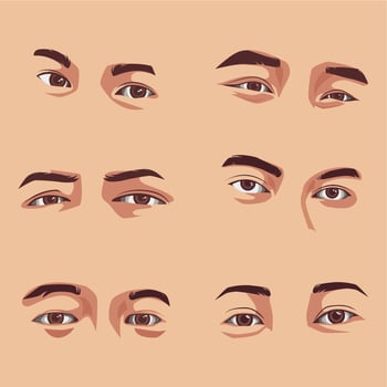 eye vector collection of six
