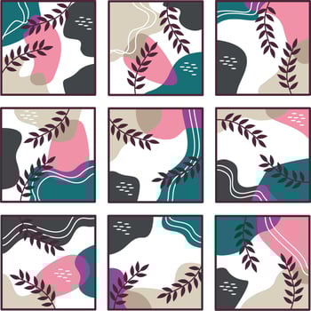 collection of abstract leaf backgrounds wallpapers posters vector