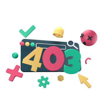 HTTP Four Hundred Three Forbidden Status Code 3D rendering on transparent background. Ui UX icon design web and app trend png