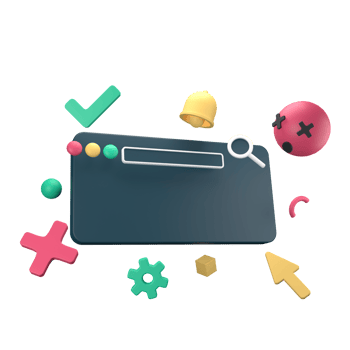 HTTP Empty Space Status Code 3D rendering on transparent background. Ui UX icon design web and app trend png