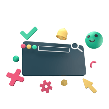 HTTP Empty Space Status Code 3D rendering on transparent background. Ui UX icon design web and app trend png