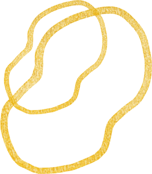 Gold blobs shape lines png