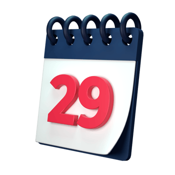 Daily calendar plan icon with number 3D rendering isolated on white background. Ui UX icon design web and app trend png