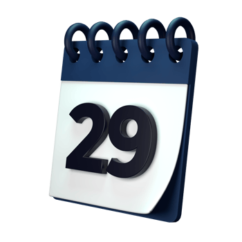 Daily calendar plan icon with number 3D rendering isolated on white background. Ui UX icon design web and app trend png