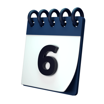 Daily calendar plan icon with number 3D rendering isolated on white background. Ui UX icon design web and app trend png