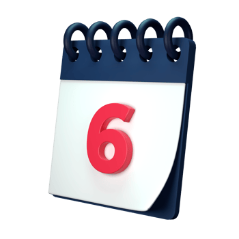 Daily calendar plan icon with number 3D rendering isolated on white background. Ui UX icon design web and app trend png