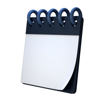 Daily calendar plan icon with number 3D rendering isolated on white background. Ui UX icon design web and app trend png