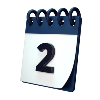 Daily calendar plan icon with number 3D rendering isolated on white background. Ui UX icon design web and app trend png