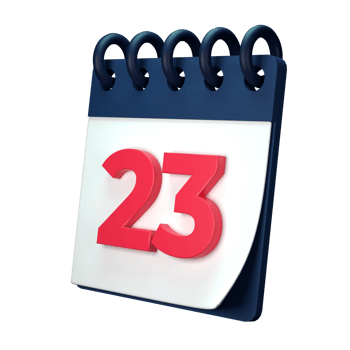 Daily calendar plan icon with number 3D rendering isolated on white background. Ui UX icon design web and app trend png