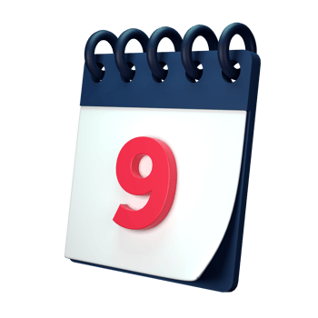 Daily calendar plan icon with number 3D rendering isolated on white background. Ui UX icon design web and app trend png