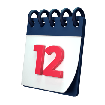 Daily calendar plan icon with number 3D rendering isolated on white background. Ui UX icon design web and app trend png