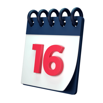 Daily calendar plan icon with number 3D rendering isolated on white background. Ui UX icon design web and app trend png