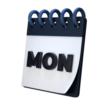 Daily calendar plan icon with number 3D rendering isolated on white background. Ui UX icon design web and app trend png