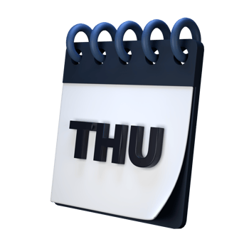 Daily calendar plan icon with number 3D rendering isolated on white background. Ui UX icon design web and app trend png
