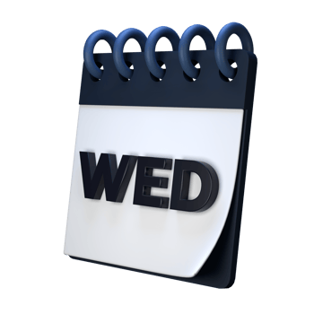 Daily calendar plan icon with number 3D rendering isolated on white background. Ui UX icon design web and app trend png