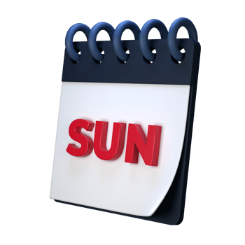 Daily calendar plan icon with number 3D rendering isolated on white background. Ui UX icon design web and app trend png